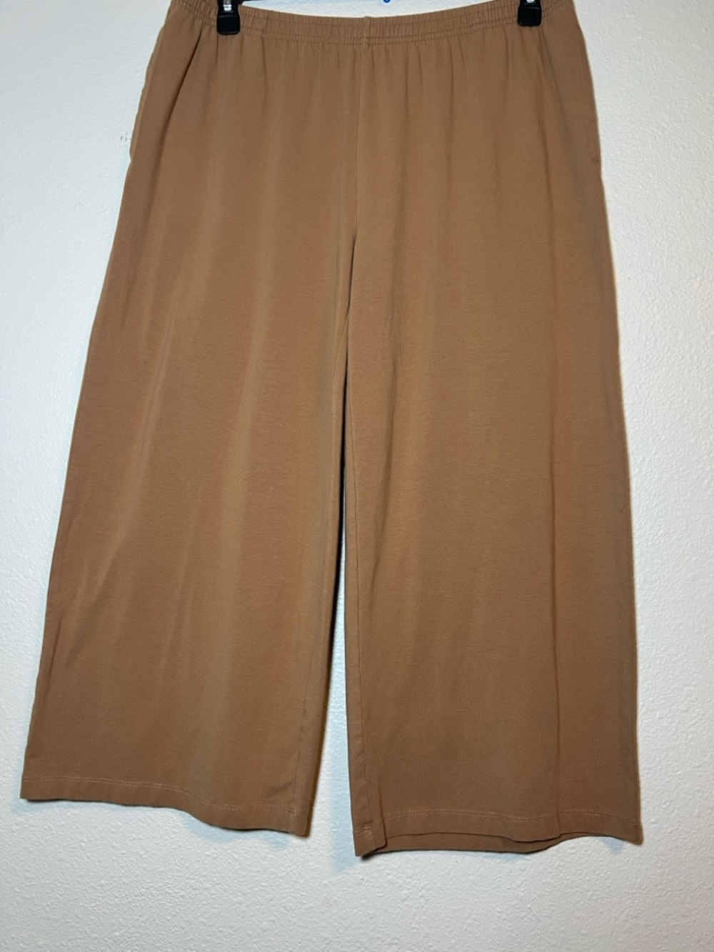 Storq Brown Wide Leg Elastic Waist Pants Size 4